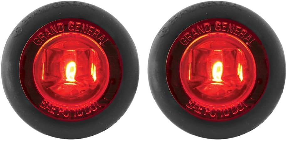 GG Grand General 75292 - Mini luz LED de doble función de gran angular de 1 pulgada con ojales de goma para camiones, remolques, cuatrimotos, UTV,