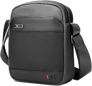 BAIGIO Canvas Crossbody Messenger Bag Lightweight Small Man Bag for Travel Work School