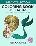 Coloring Book For Girls: 65 Unicorn And Mermaid Designs For Relaxation And Creativity, For Girls, Kids And Adults (Adult Coloring Books by BRH OU)