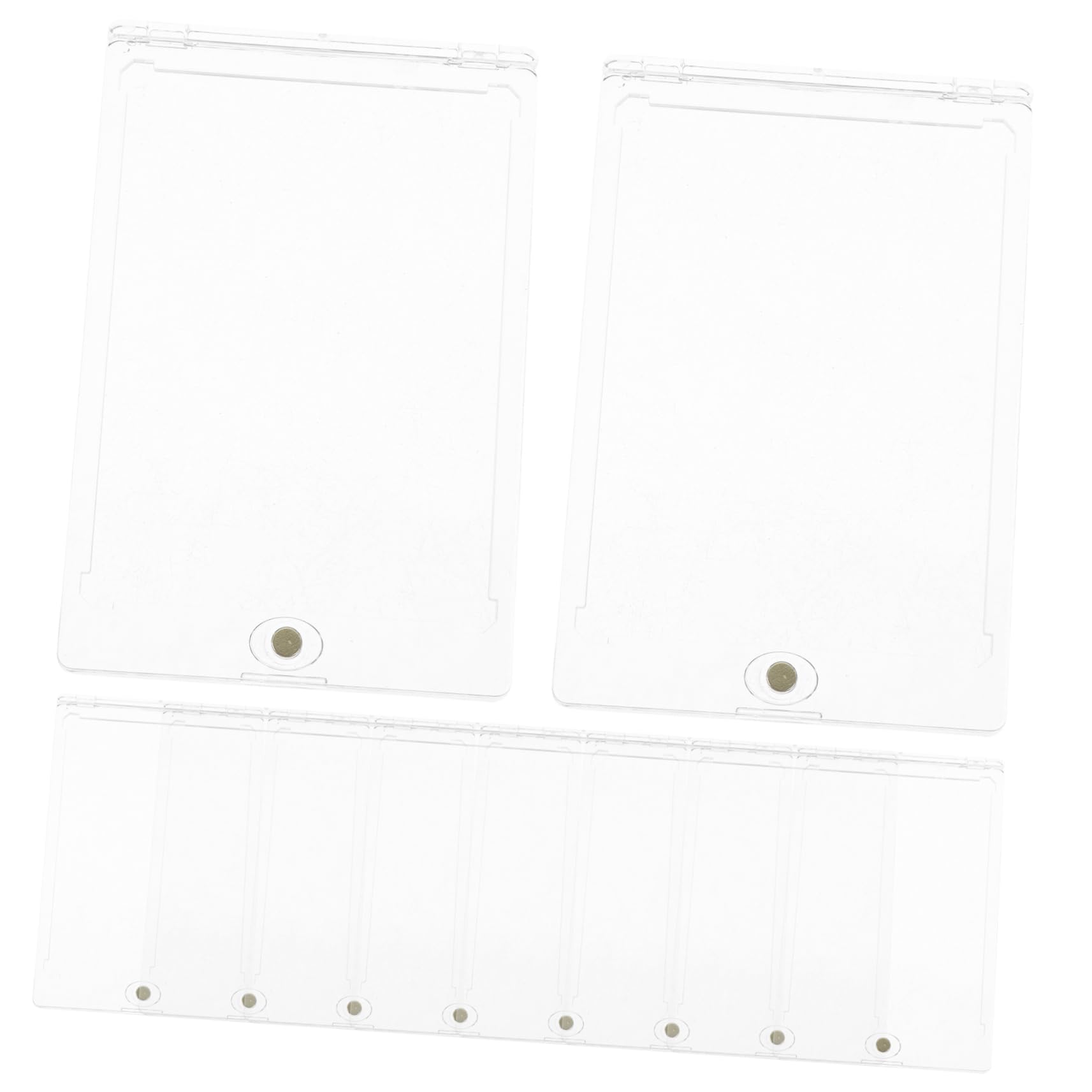 Portacarte Magnetico 10 Pezzi in Plastica, Protezione Trasparente per Football Card e Trading Card, Chiusura Sicura Contro Pieghe e Danni