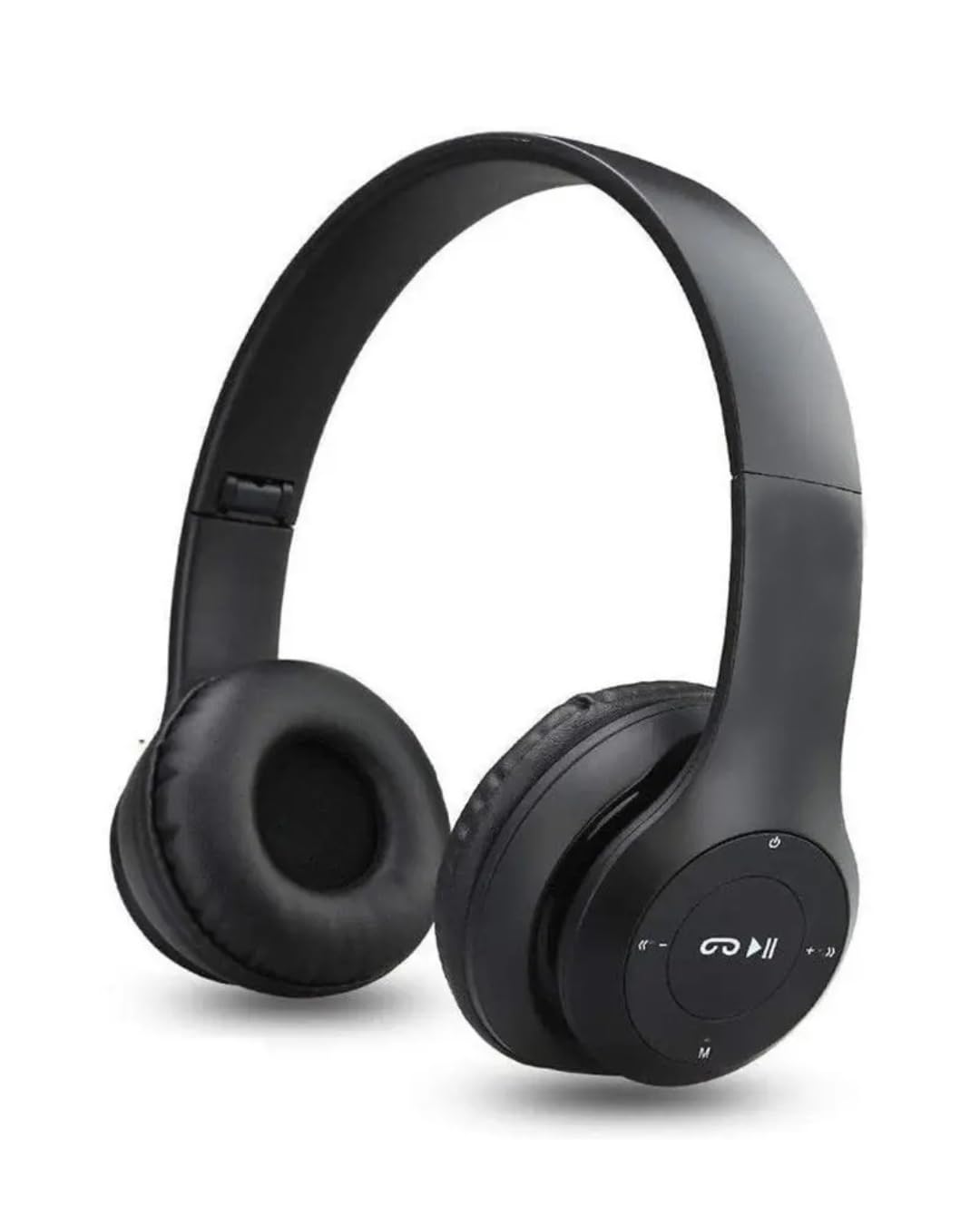 bestsound latest p47 with mic with 6 hour battery backup bluetooth & wired (black)