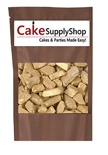 Edible Beach Sea Side Rocks For Cake Decoration and Candy Buffets (8oz Golden Rocks)