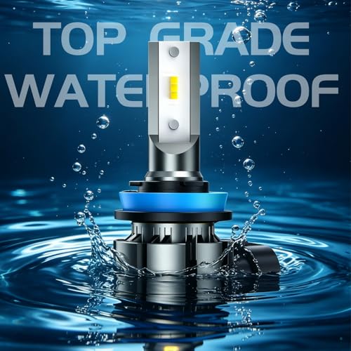 Image of H8 /H9 /H11 LED Bulbs 70,000LM /Bulb, 1:1 Size to H16 Fog Light Bulb Plug N Play Easily Installation, IP68 Waterproof With 25,000Rpm Cooling Fan, 70,000Hrs+ Long Lifespan, Pack of 2