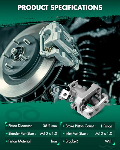 Image of SCITOO Rear Left+Right Brake Calipers With Bracket 19B6287 19B6286 Compatible For Toyota Prius 2010-2015 For Toyota Prius Plug-In 2012-2015