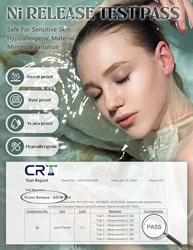 LOLIAS 14K Gold Filled & 316L Surgical Steel Nose Rings & Studs - 20G & 18G Threadless Hoops & Push in Flat Back - CZ Hypoallergenic Piercing Jewelry for Women & Men - 11Pcs3