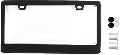 Juego de 2 cubiertas para matrículas de automóvil, con diseño de burbuja, para placas estándar de EE. UU., cubierta irrompible con marco, funda