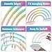 NiHome Iridescent Earrings Holder 74 Holes Display Rainbow Ear Studs Jewelry Show Rack Stand Organizer for Girl Women - Clear Acrylic Plastic