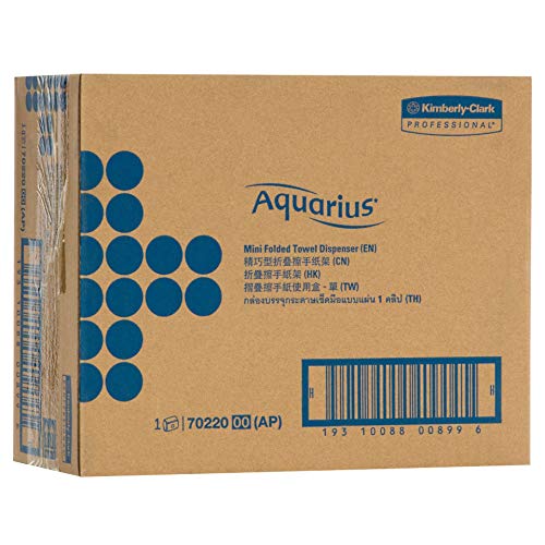 Image of Kimberly-Clark Aquarius M-Fold Tissue /Towel Paper Hand Tissue Paper Dispenser Wall Mounted (23.2 cm x 28 cm x 11.6 cm) (White)-70220