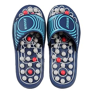 BYRIVER Acupressure Foot Massage Slippers Shoes Sandals, Reflexology Massager Tools, Relieve Back Tension Pressure…