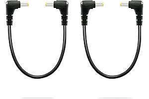 GINTOOYUN DC5525 Power Cable Extension Cord 90 Degree Male to Male for Monitors