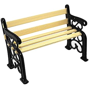 Amazon.com: Binory Mini silla de parque para muebles de casa de muñecas de 1/6 1/12, diseño moderno en miniatura para el hogar, jardín, comedor, juguete para niños, creativo regalo de cumpleaños artesanal (