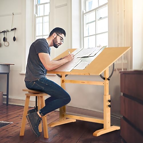 image for VISWIN Wood Drafting Table for Adults, 30