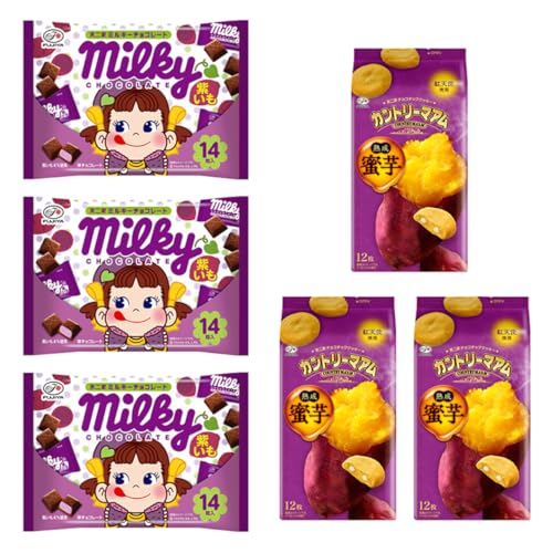 【期間限定蜜芋アソート】カントリーマアム熟成蜜芋＆ミルキーチョコレート紫いも 各3袋計6袋セットのサムネイル