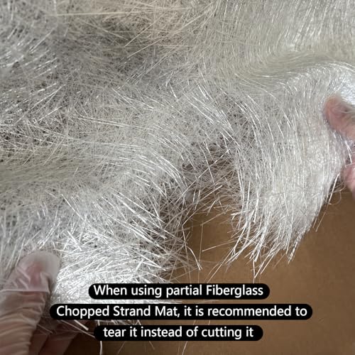 Image of Fiberglass Chopped Strand Mat Cloth, 10 Yards X 50'' Fiberglass Mat, 1oz, Suit for Molding Automotive Boats Surfaces and Reinforces Repairs (1, 10 Yards X 50'',1oz)