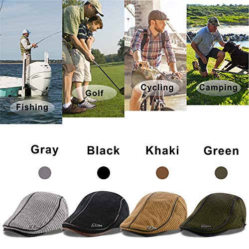 Image of M MOACC Men Beret Hat Cotton Adjustable Newsboy Hats Cabbie Gatsby Cap Driving Flat Caps