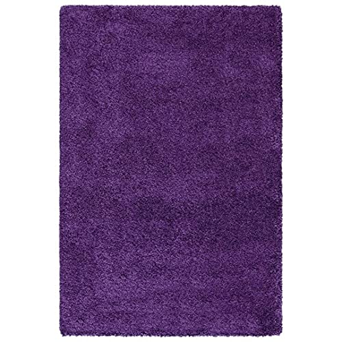 Image of SS Malik Handloom Soft Shaggy Rugs Fluffy Home Decorative Large Carpet for Living Room 2-inch Thick Carpet (3x5 Feet, Purple)