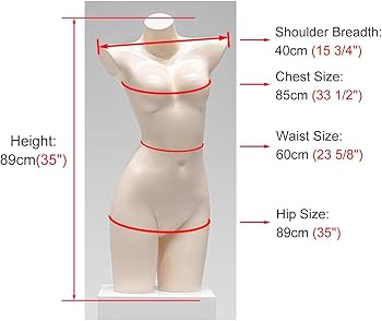 Amazon.co.jp: ランジェリー用半身女性ドレスフォームトルソー、洋服