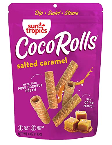 Sun Tropics CocoRolls Variety Pack- 6 count (4 oz each) | Crisp Rolled Wafer Cookies, Coconut Rolls Made With Pure Coconut Cream | Gluten Free & Dairy Free Coconut Wafer Snack