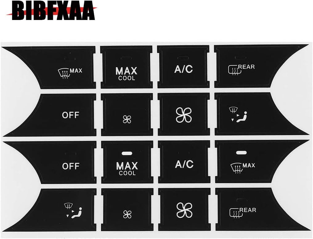 BIBFXAA Dash Button Repair Kit for Mercedes for Benz GLK350 C Class CLS C218 SLK W172 W204 W212 W218 W207 Car A/C Window Button Repair Sticker Decals Stickers