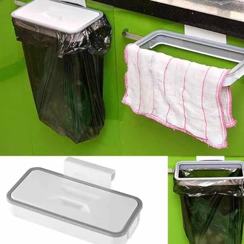 Organizador de basura colgante para puerta de gabinete con tapa miniatura 2