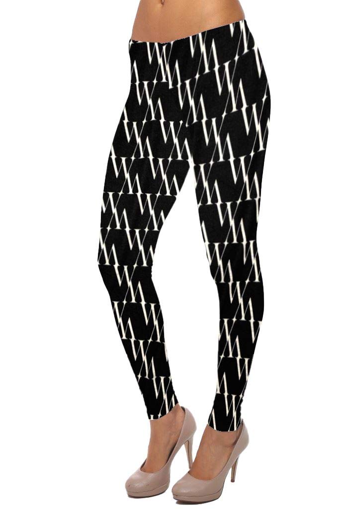 Janisramone Women's Diagonal Black New Printed Full Length Stretchy Leggings Skinny Dance Jeggings Casual Trouser Pants