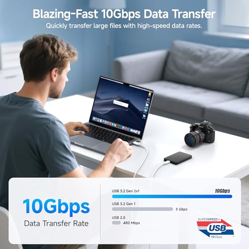 Image of Cable Matters [USB-IF Certified] 10Gbps Gen 2 USB C Cable, 3.3ft /1m, White | [4K@60Hz Video, 100W Charging, 10Gbps Data Transfer] USB C to USB C Gen 2 Cable
