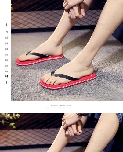Summer trend: new non-slip rubber flip-flops, personality, men's two-tone sandals for outdoor beach3