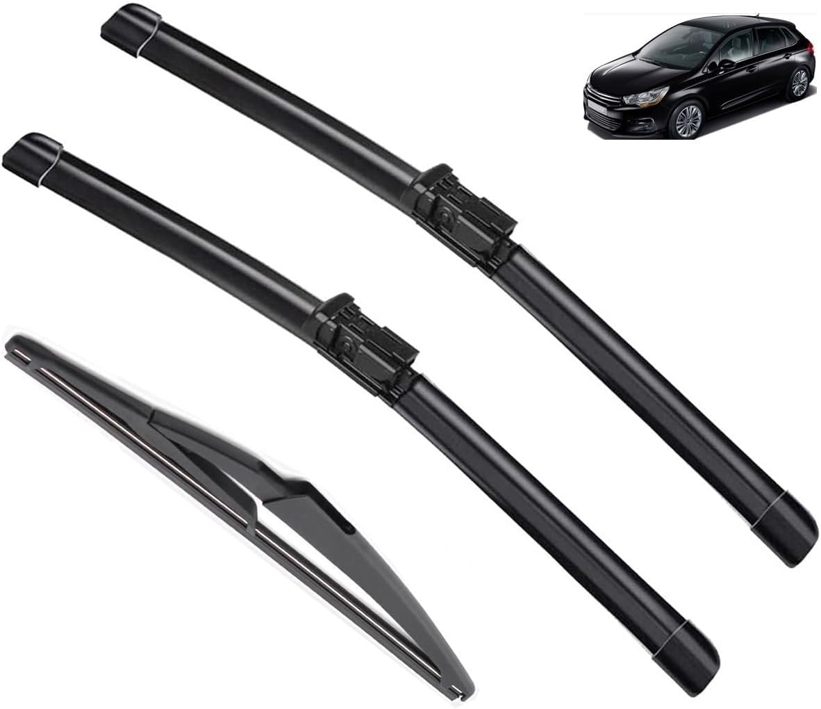 MadongJ Windshield Windscreen Wiper Blades for C4 Schrägheck 2010–2020, Replacement Blades All-Weather Performance Streak-Free Windshield Wipers