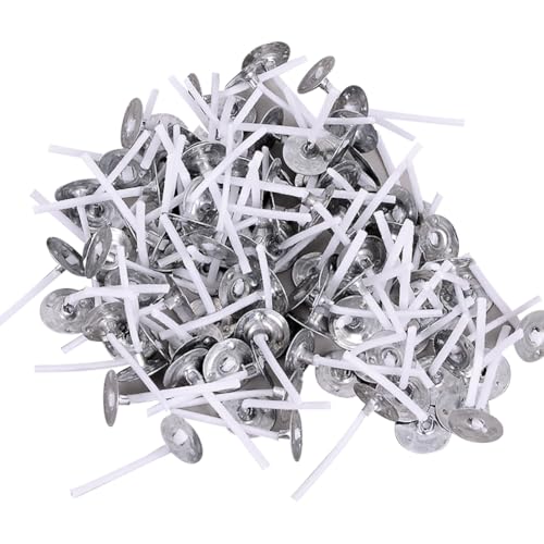 500 pzas Mechas para Velas de Té 2.6 cm Algodón y Metal
