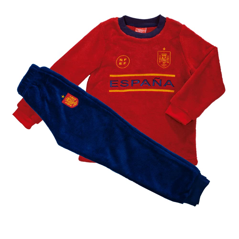 RFEF Pijama Infantil de Coralina de La Selección Española de Fútbol Pijama Juventud Unisex