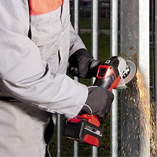 Einhell TE-AG 18/115 Li-Solo Acc Power X-Change haakse slijper op batterijen (18 V, 115 mm schijfdiameter, 28 mm zaagdiepte, softstart, inclusief schijf, zonder batterij), rood, zwart, zilver - Afbeelding 4