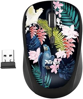 Trust YVI Wireless USB Compact Mouse for Computer and Laptop, 800-1600 DPI, Parrot