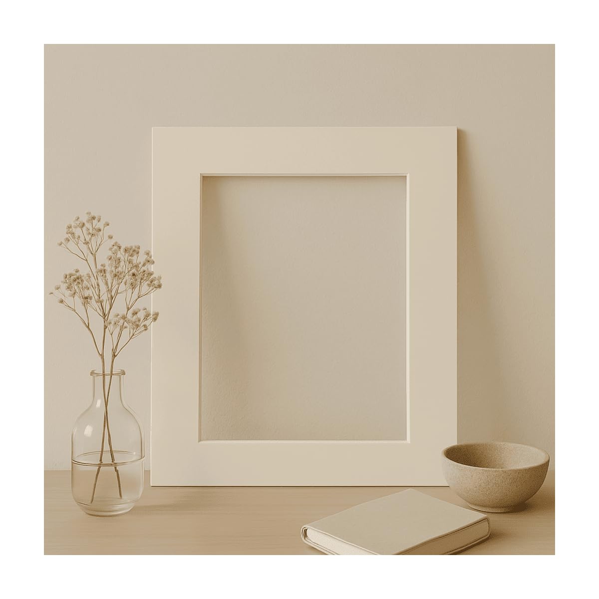 Brio CEANOTHE Passe-partout blanc cassé 30x40 cm ouverture 18x24 cm, Sublimez vos Photos et Cadres Photos, Marie Louise et Pêle-mêle Fabriqué en France