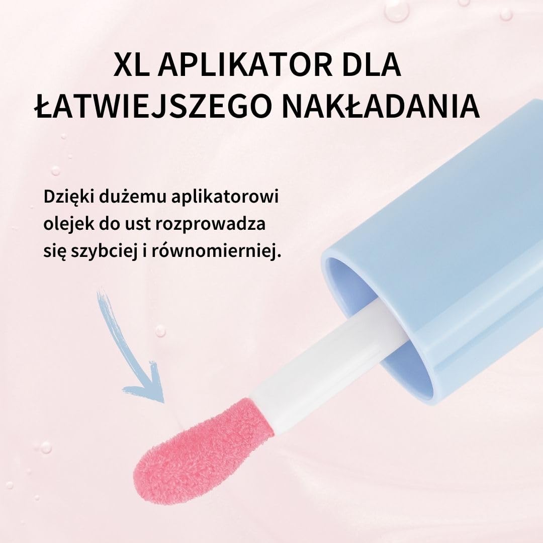 Fleeky Glowy Lip Oil – naturalny i pielęgnujący olejek do ust – pielęgnacja ust na cały dzień – lekki i niekleisty – melon Pink, Peach Pink, Berry Red (Berry Red)