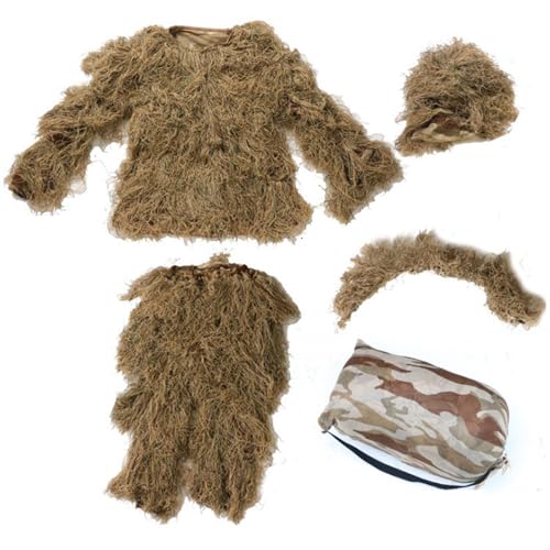 Costume Ghillie de camouflage bush 3D pour chasse et airsoft