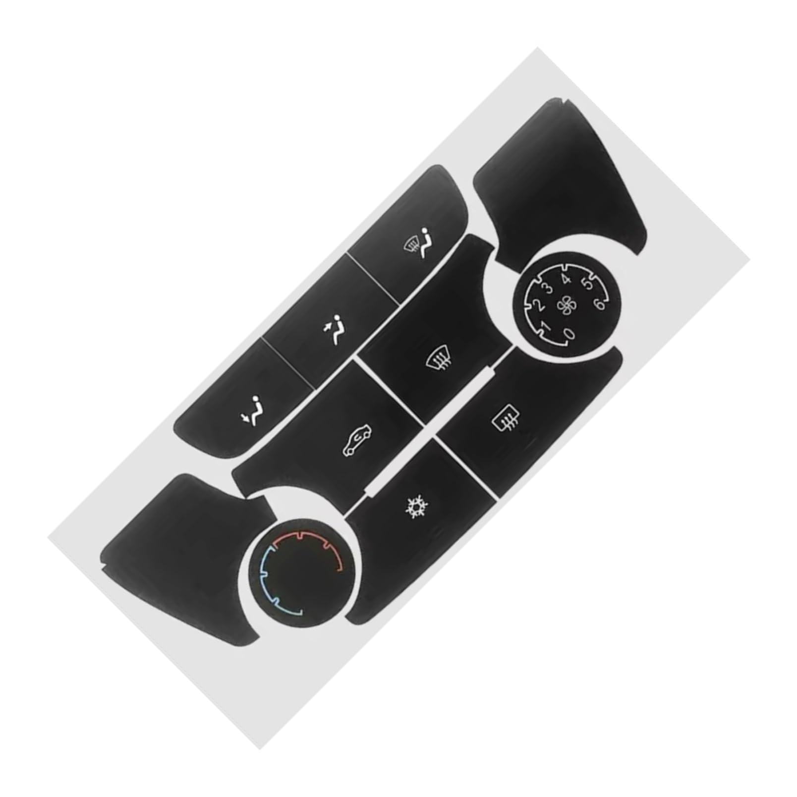 Bwwiezrs One Color Compatible With Vauxhall For Mokka Car A/C Climate Panel Central Control Switch Button Repair Decals Stickers Dash Button Repair Sticker Interior Trims Sticker