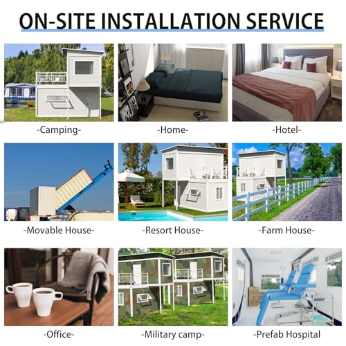 AMGUI Two-Story Tiny House, Flatbed House, Beautiful prefabricated Home, Modern Design for Small Space, Installation Included - Image 8