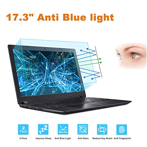 FORITO 17.3” Laptop Anti Blue Light Anti Glare Screen Protector, 2-Pack Eye Protection