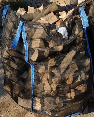 Woodbag Holz Big Bag Netzgewebe mit Sternboden 100x100x100/120/140/160cm für Brennholz (ohne Inhalt) (3 100 x 100 x 120 cm)