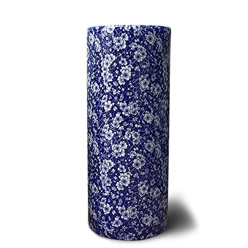 QI-shanping Floral Azul y Blanca de Porcelana paragüero Jarrón, Cerámica Paraguas del sostenedor del Estante for Bastones/Bastones, Home Office Puerta de Entrada Decoración (Size : S-Ø11×H33.5cm)