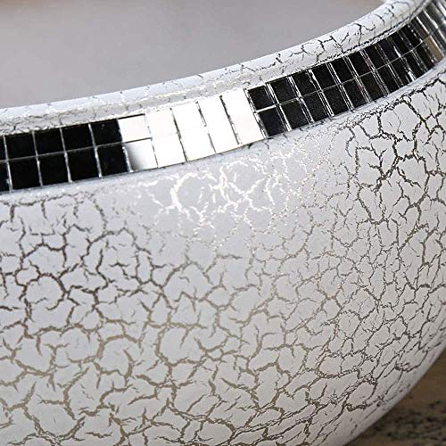 Pot de fleurs en céramique blanche texturée pour plantes et cactus d'intérieur - 5