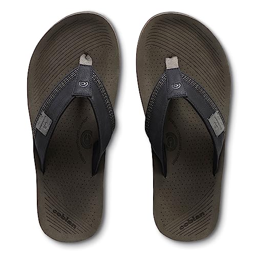 Cobian Men’s Roca Rise Synthetic Leather Strap Flip-Flop Sandals4