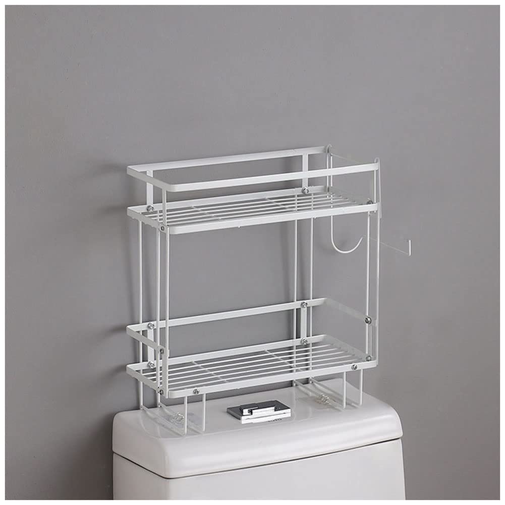 AYCDL Bathroom Shelf nizer Over Toilet 11-Tier Space-Saving Storage with Towel Rack and Hooks White Perfect for Small Spaces and Maximizing Bathroom Storage,White2