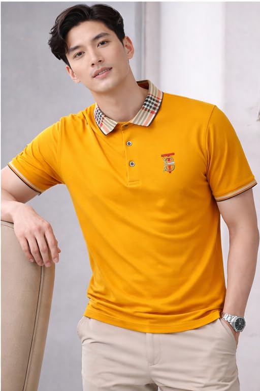 Image of TAGAS Mens Polo T-Shirt || Men's Color Block Polo Tshirt | Short Sleeve Casual Pullover with Collar |Casual Wear for Men | Mens Regular FIT T-Shirts
