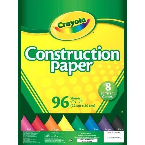 Crayola Bulk Buy Construction Paper Pad 9 inch x 12-96 Sheets Pack (6-Pack)