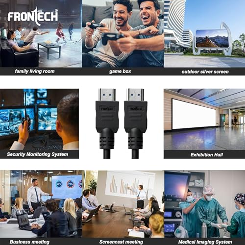 Image of FRONTECH Copper Clad Steel HDMI Cable - 3.0M Length | Enhanced Signal Transmission for HD Audio /Video | Optimal Length for Versatile Connectivity | Universally Compatible with HDMI Devices