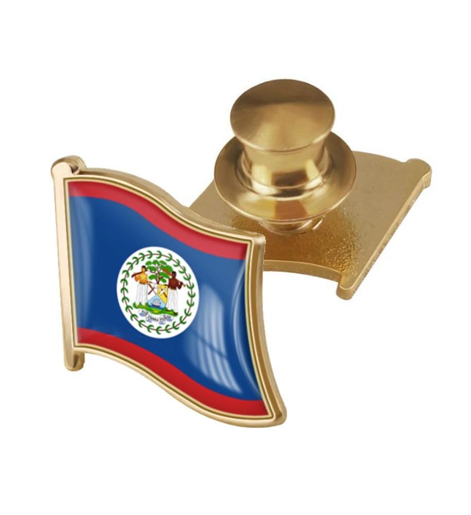 vmcoatdu Country Flag Backs Locking Pin Keepers Locking Clasp Pin Badge International Travel Brooch Metal Alloy Souvenir Pin 0.75x0.7 Inch Small Pin