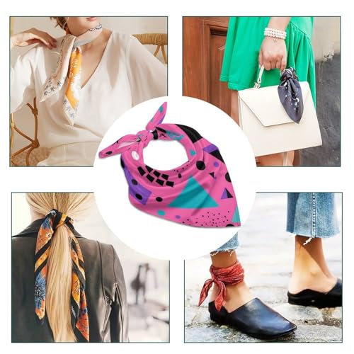 Japanese Vaporwave Bandanas for Women Square Print Head Wrap Scarf Wristband Lightweight Shawl Wrap4