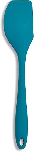 Mrs. Anderson's Baking Raspador de espátula de silicona, flexible y antiadherente, turquesa