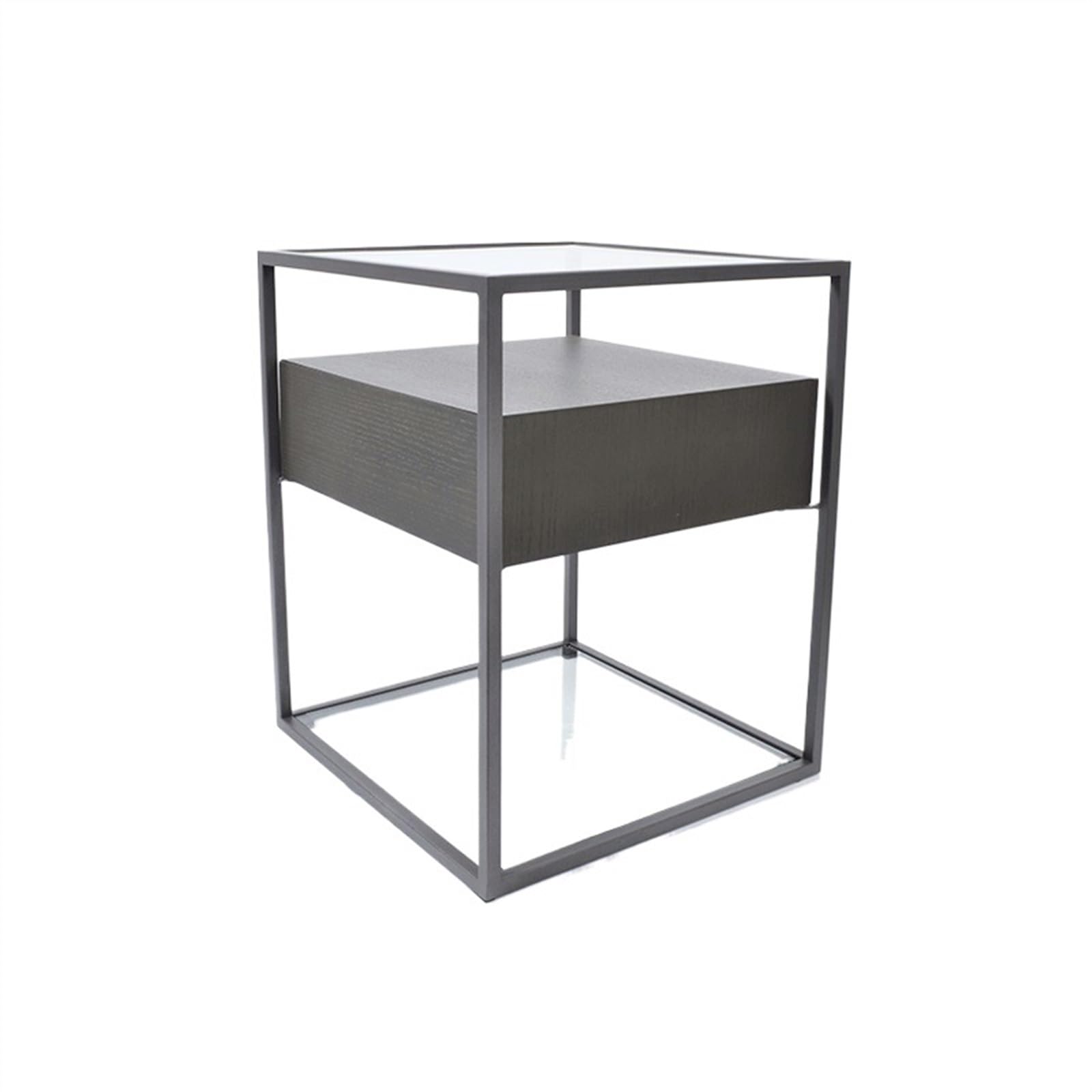 ZTHYSHOZ Coffee Table Metal Small Coffee Table For Living Room, Movable Side Next To Sofa Sideboard Square Home Bedside Corner(Black)